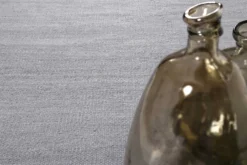 Esprit Kurzflor Teppich Grau aus Baumwolle 
