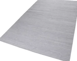 Esprit Kurzflor Teppich Grau aus Baumwolle 