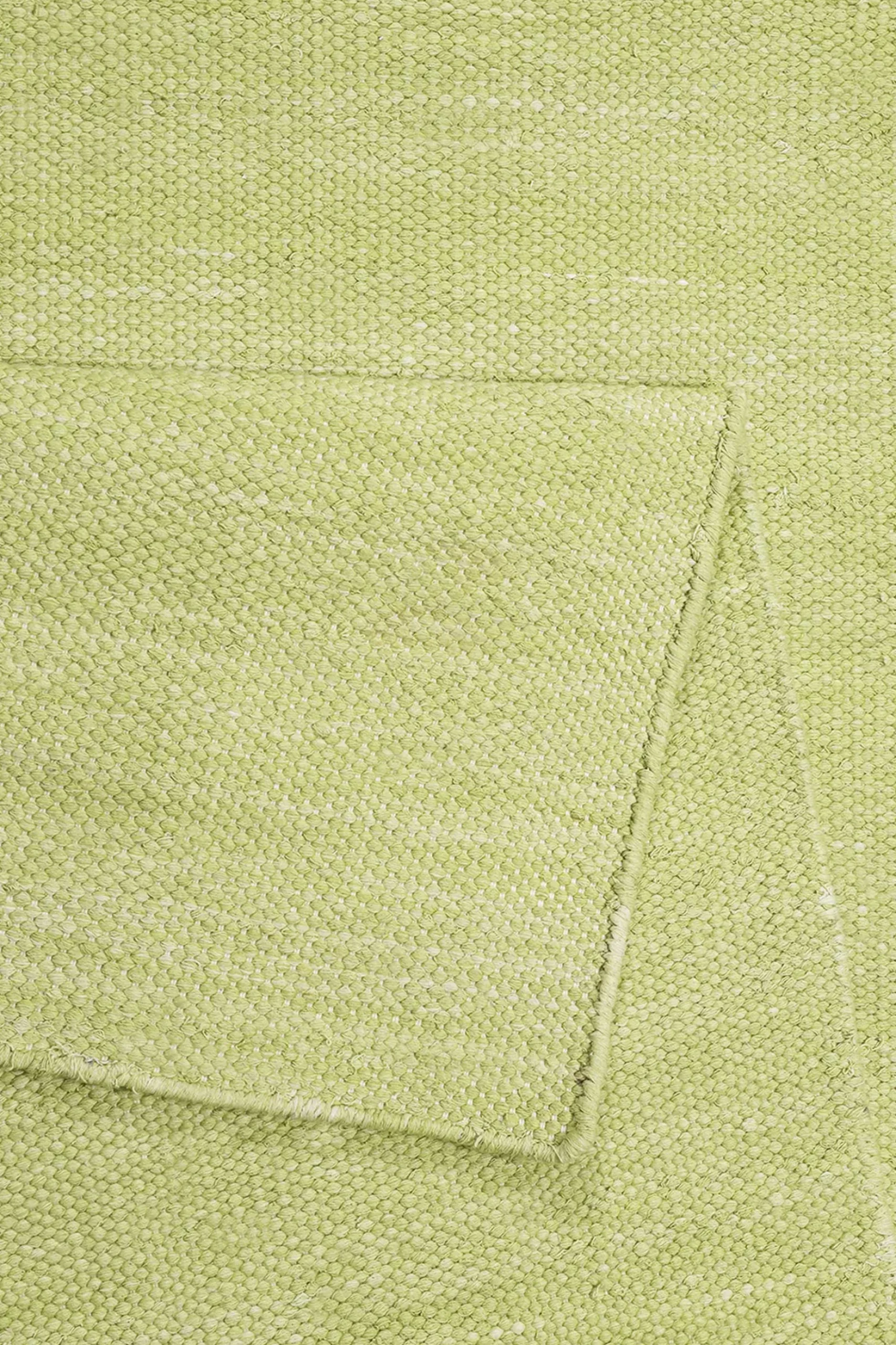 Esprit Kurzflor Teppich Grün aus Baumwolle "Rainbow Kelim"