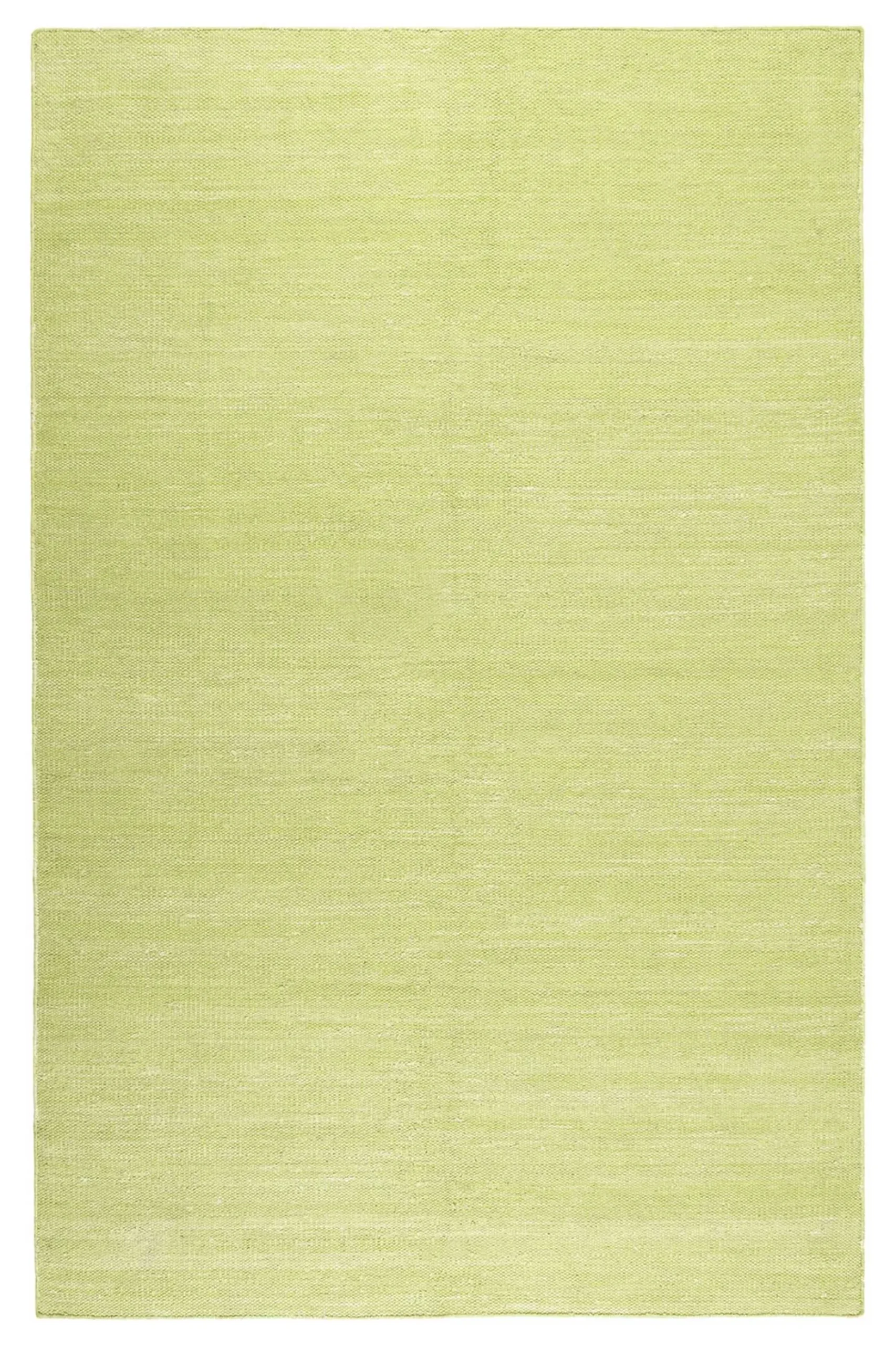 Esprit Kurzflor Teppich Grün aus Baumwolle "Rainbow Kelim"