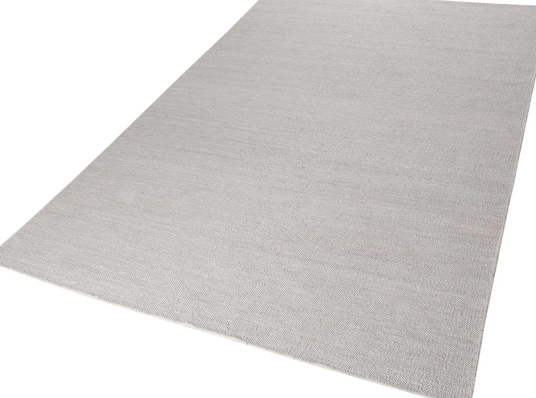 Esprit Kurzflor Teppich Hellgrau aus Baumwolle "Rainbow Kelim"