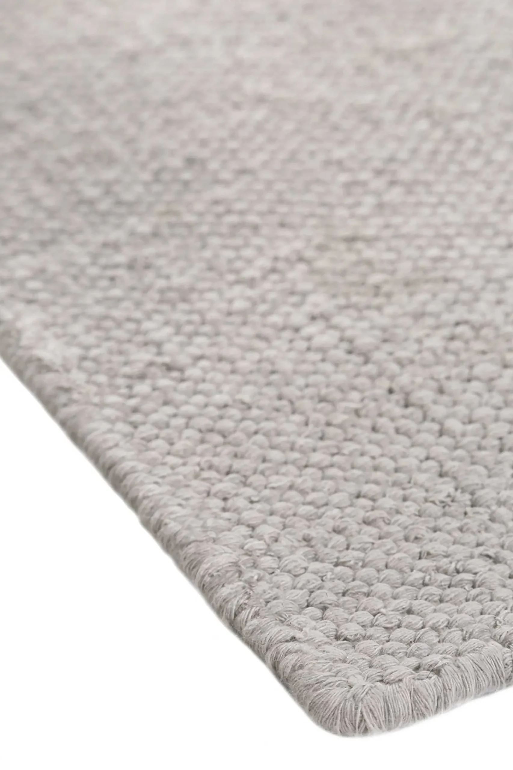 Esprit Kurzflor Teppich Hellgrau aus Baumwolle "Rainbow Kelim"