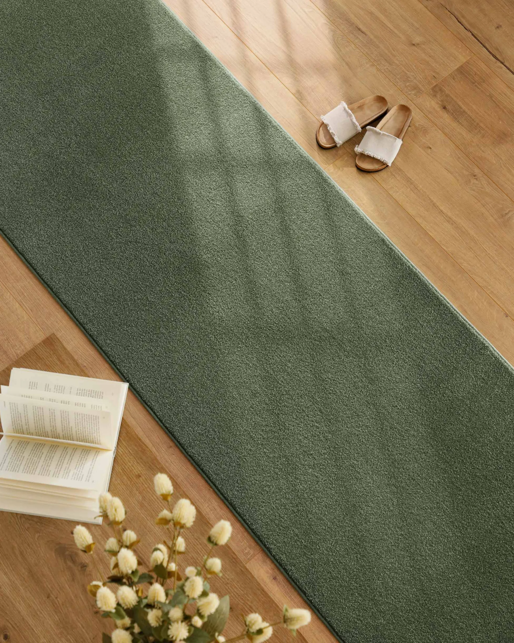 Esprit Kurzflorteppich Laub Grün "Vegas"