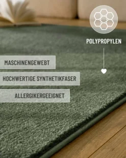 Esprit Kurzflorteppich Laub Grün
