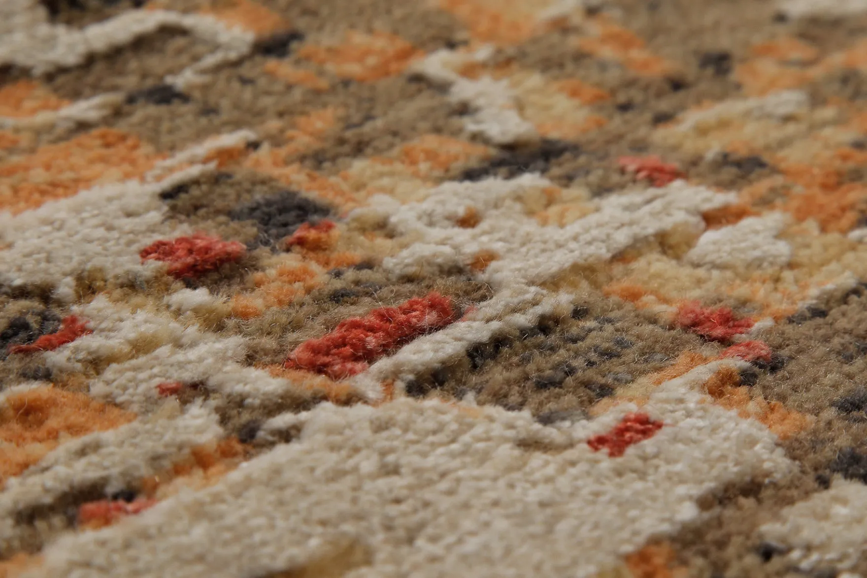 Esprit Kurzflor Teppich Orange aus Wolle "East Village"