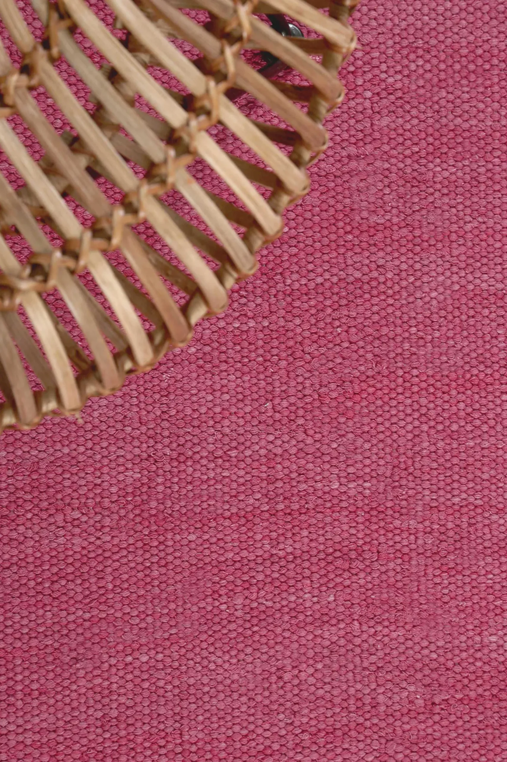Esprit Kurzflor Teppich Pink aus Baumwolle "Rainbow Kelim"