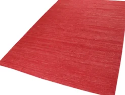 Esprit Kurzflor Teppich Rot aus Baumwolle "Rainbow Kelim"
