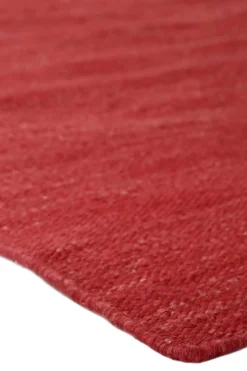 Esprit Kurzflor Teppich Rot aus Baumwolle