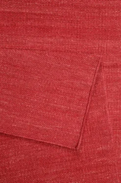 Esprit Kurzflor Teppich Rot aus Baumwolle