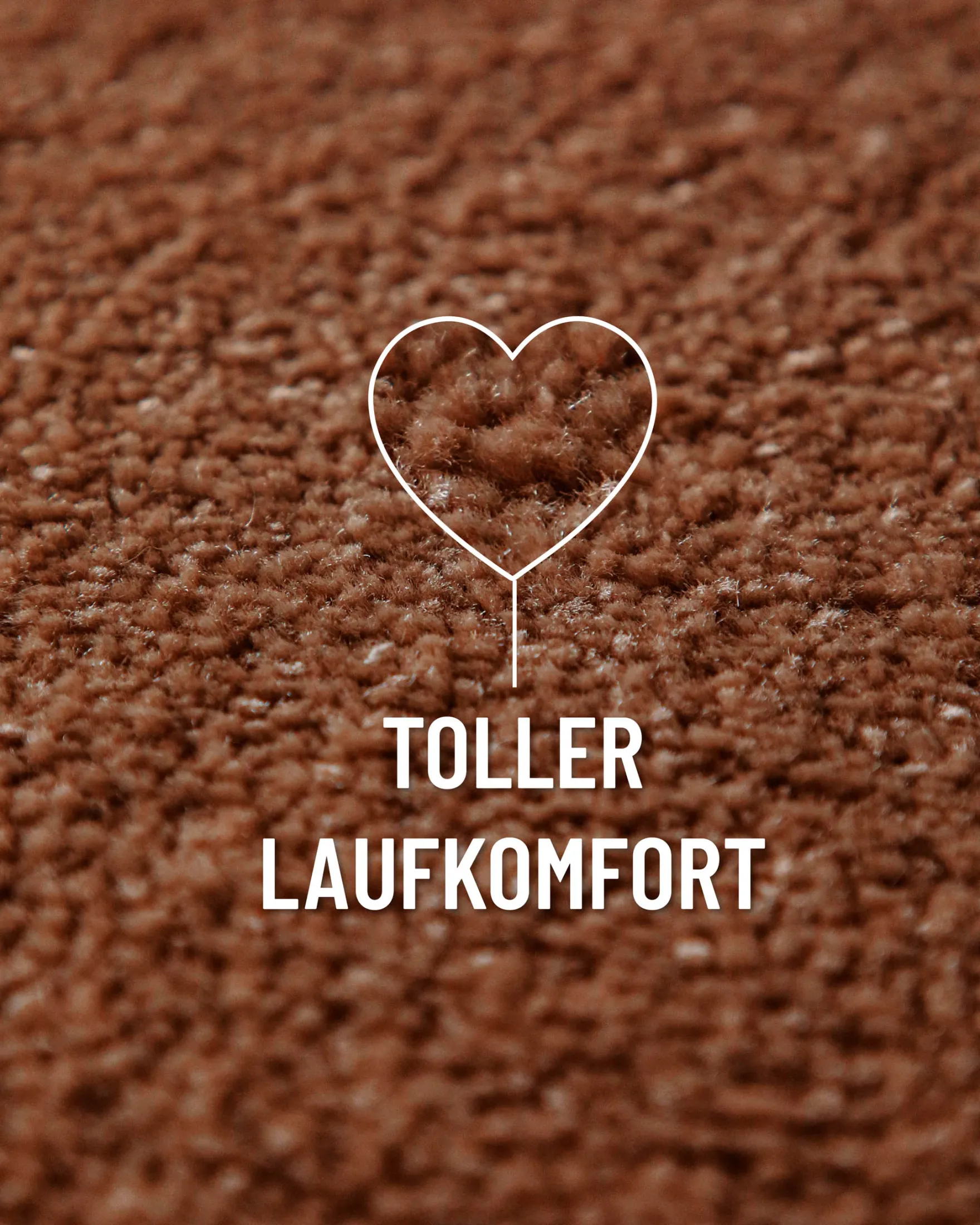 Esprit Kurzflorteppich Rund Ziegel Rot "Vegas"