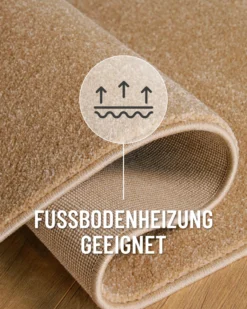 Esprit Kurzflorteppich Rund Sand Beige