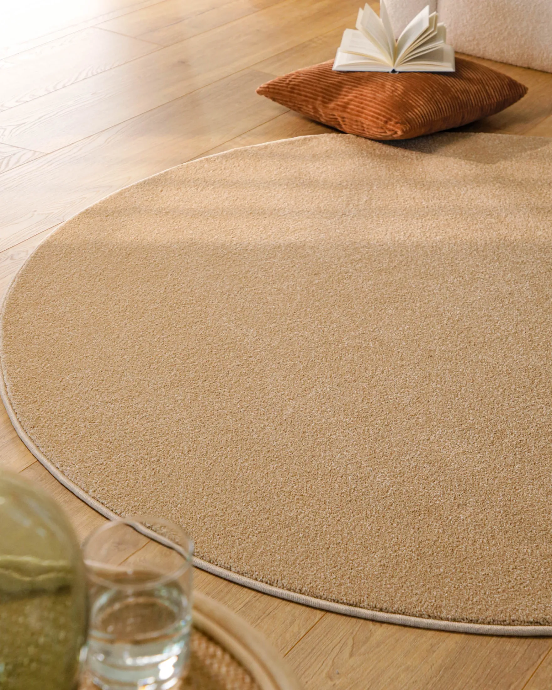Esprit Kurzflorteppich Rund Sand Beige "Vegas"