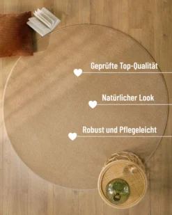 Esprit Kurzflorteppich Rund Sand Beige
