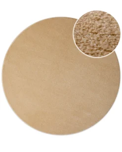 Esprit Kurzflorteppich Rund Sand Beige