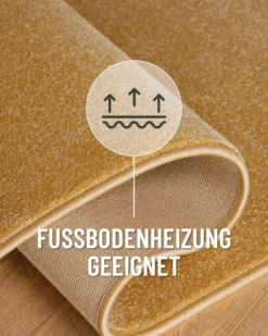 Esprit Kurzflorteppich Rund Ocker Gelb