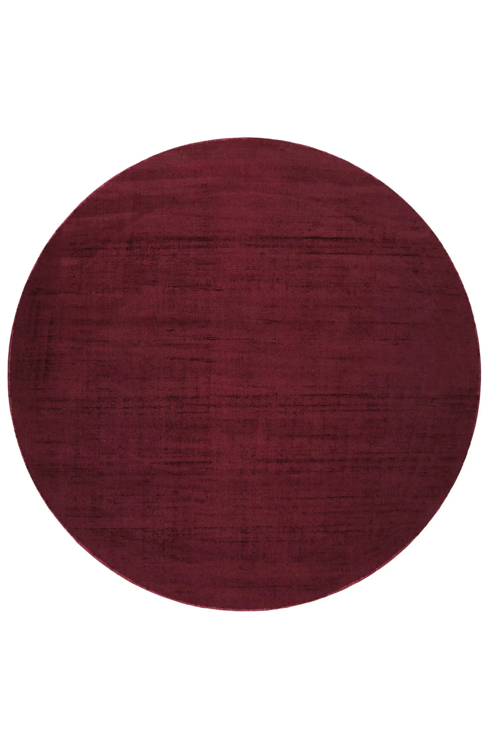 Esprit Kurzflor Teppich Rund Bordeaux Rot "Gil"