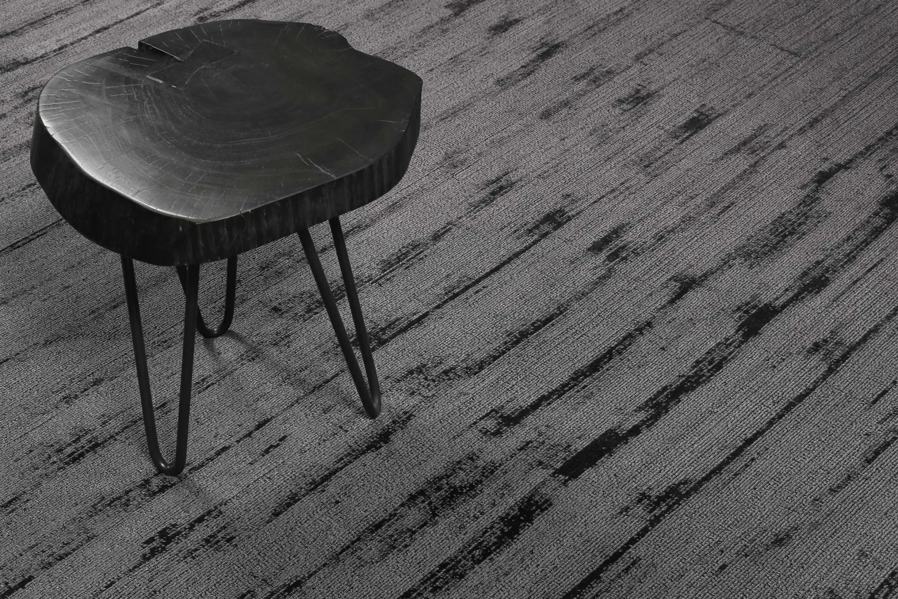 Esprit Kurzflor Teppich Rund Grau "Gil"