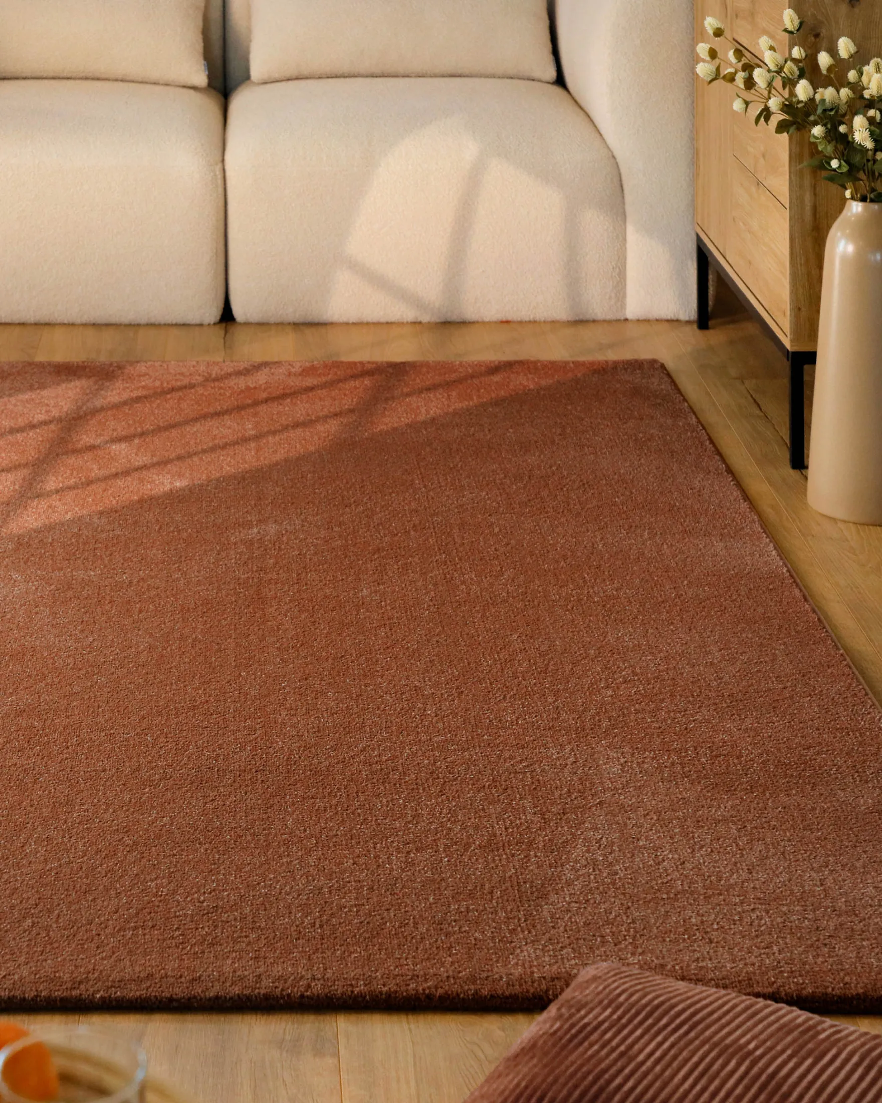 Esprit Kurzflorteppich Ziegel Rot "Vegas"