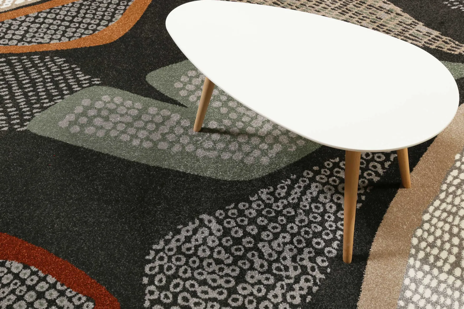 Esprit Teppich Anthrazit Bunt Kurzflor "Hazel"