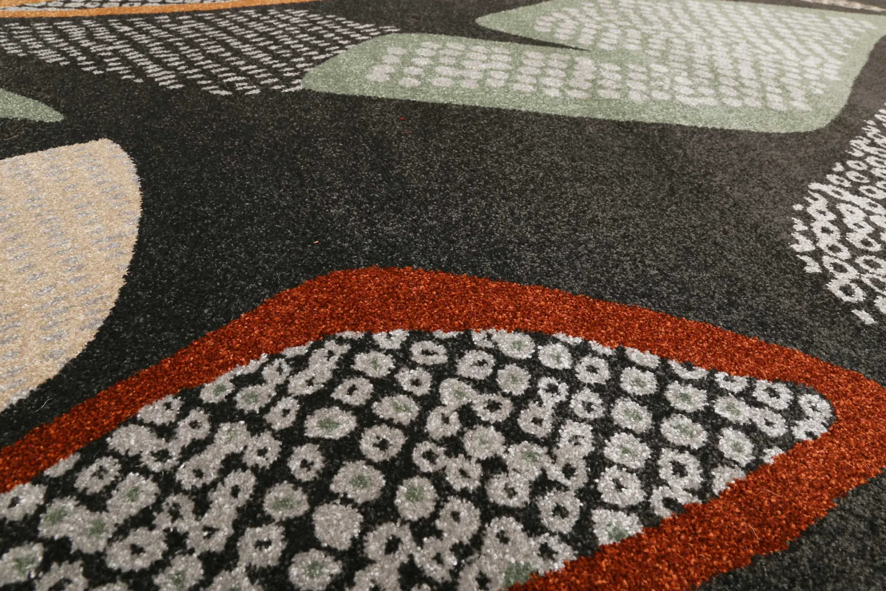 Esprit Teppich Anthrazit Bunt Kurzflor "Hazel"