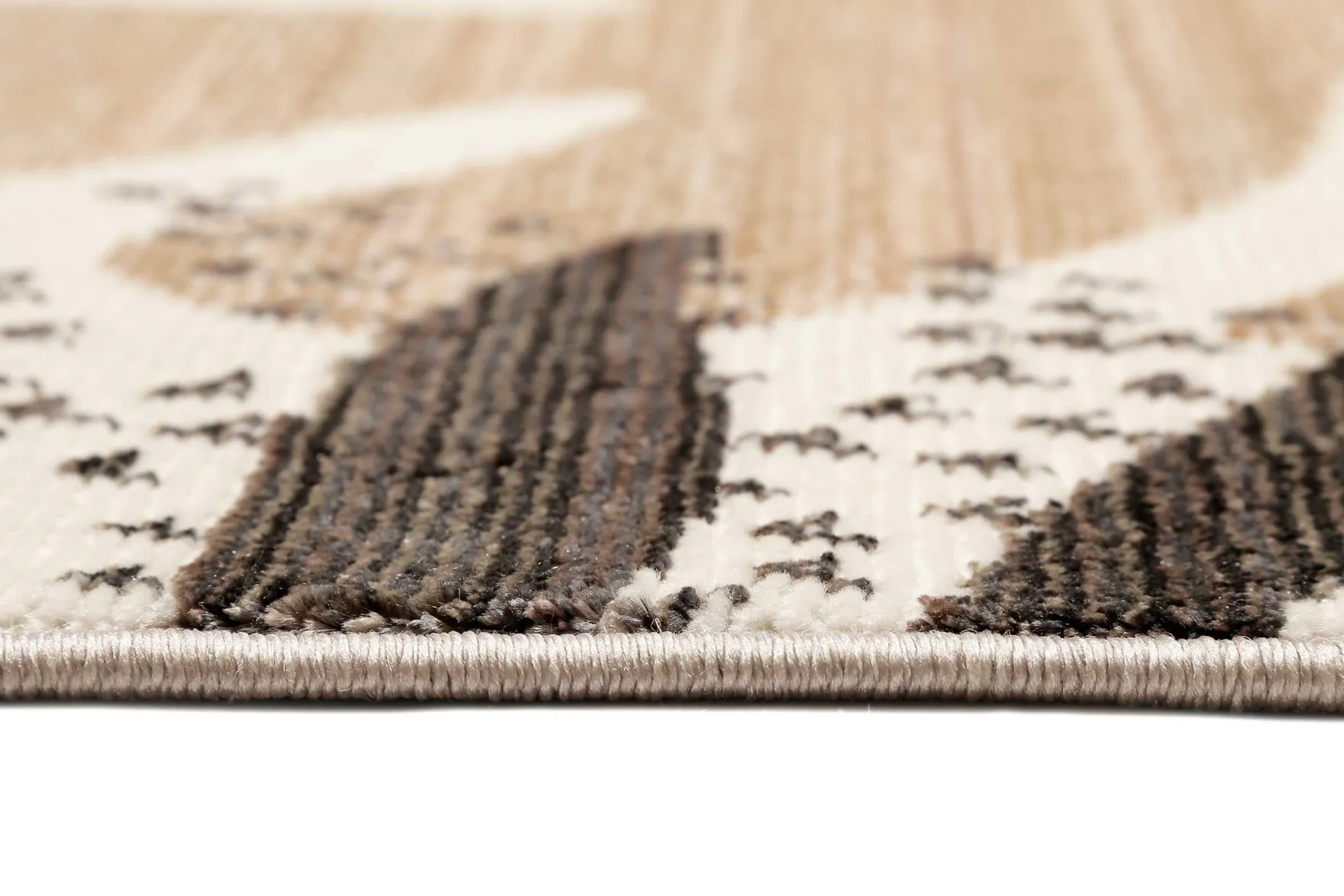 Esprit Teppich beige braun rot Kurzflor "Florence"