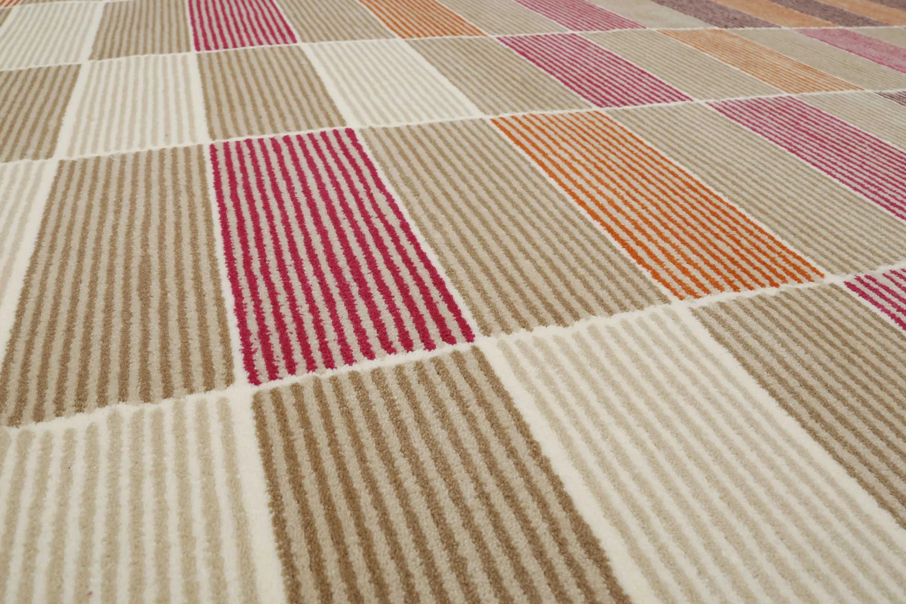 Esprit Teppich Beige Orange Taupe Kurzflor "Fida"