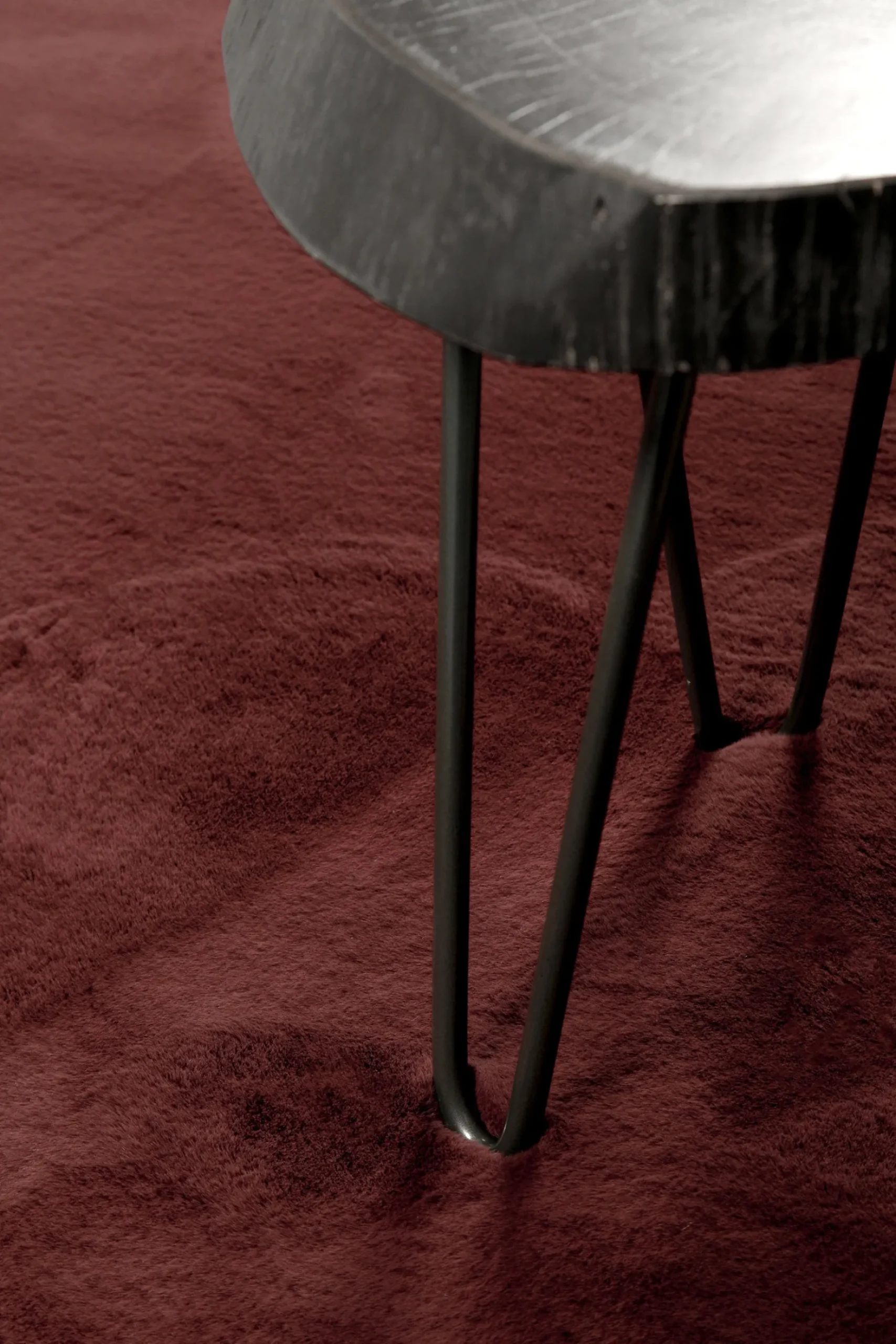 Esprit Teppich Bordeaux Rot und sehr flauschig Hochflor "Alice"