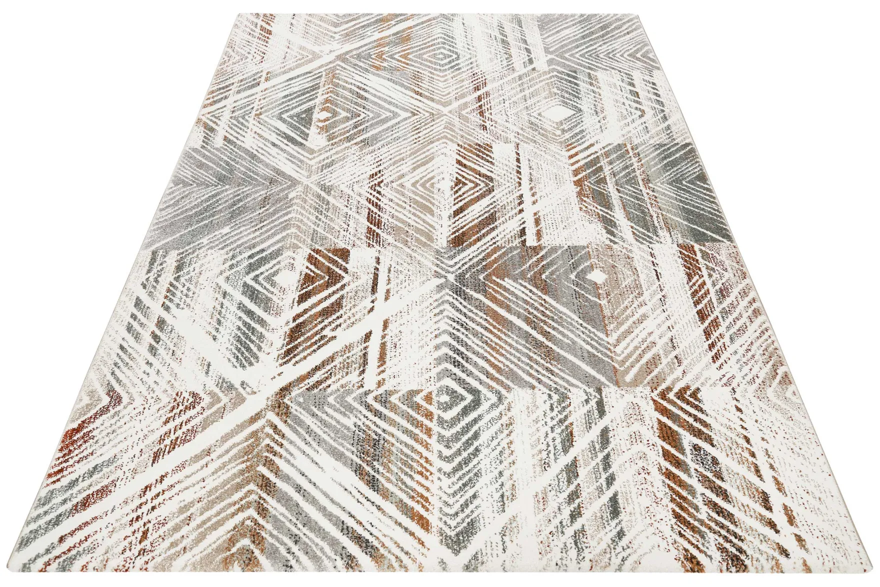 Esprit Teppich Creme Beige Bunt Kurzflor "Cuba"