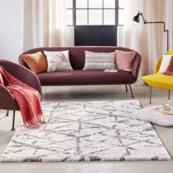Esprit Teppich Creme Weiß Hochflor