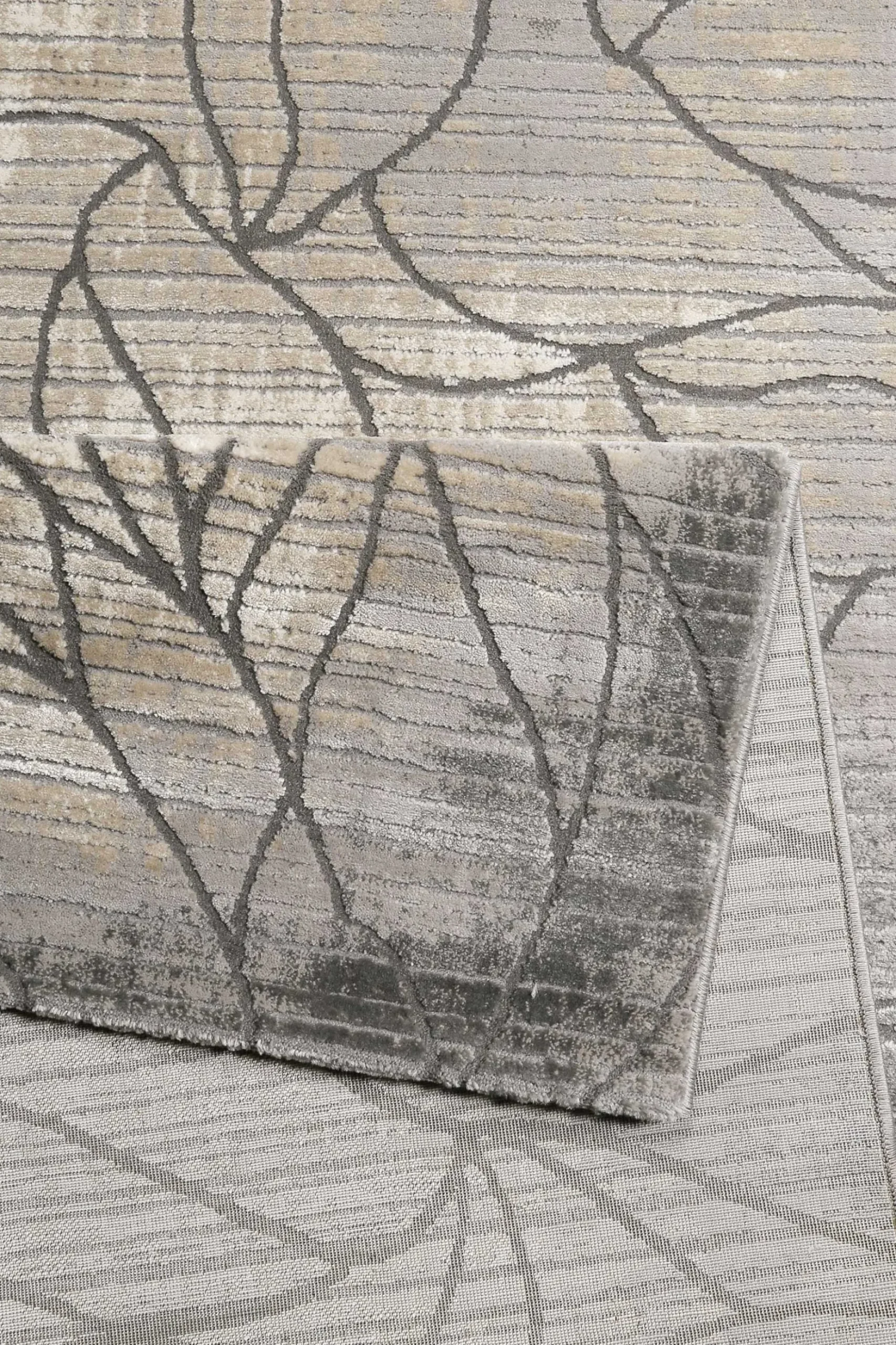 Esprit Teppich Grau Beige Vintage Kurzflor "Tera"
