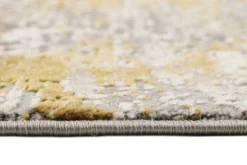 Esprit Teppich Grau Gold Kurzflor