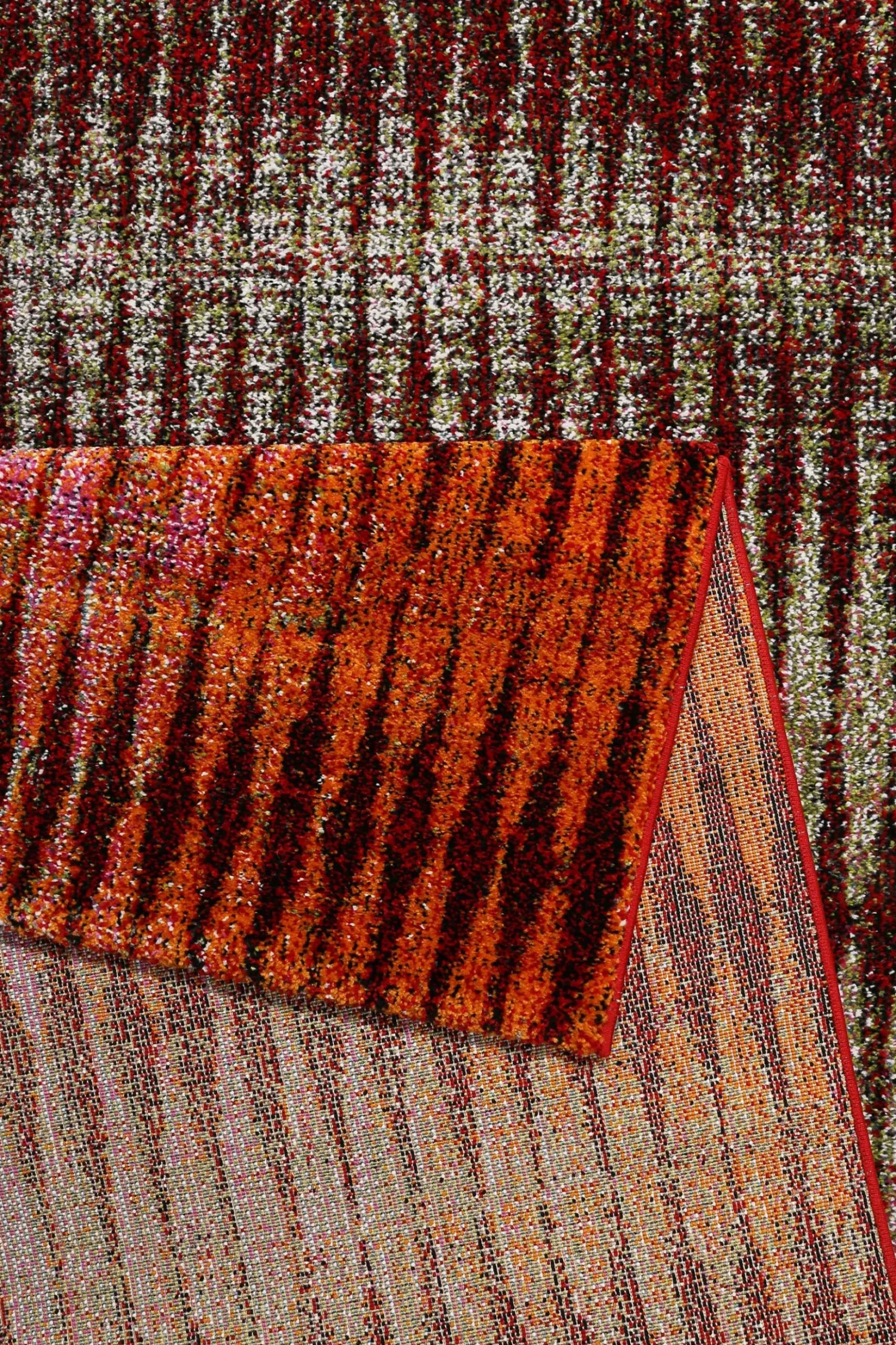 Esprit Teppich Grau Pink Orange Grün Kurzflor "OceanView"