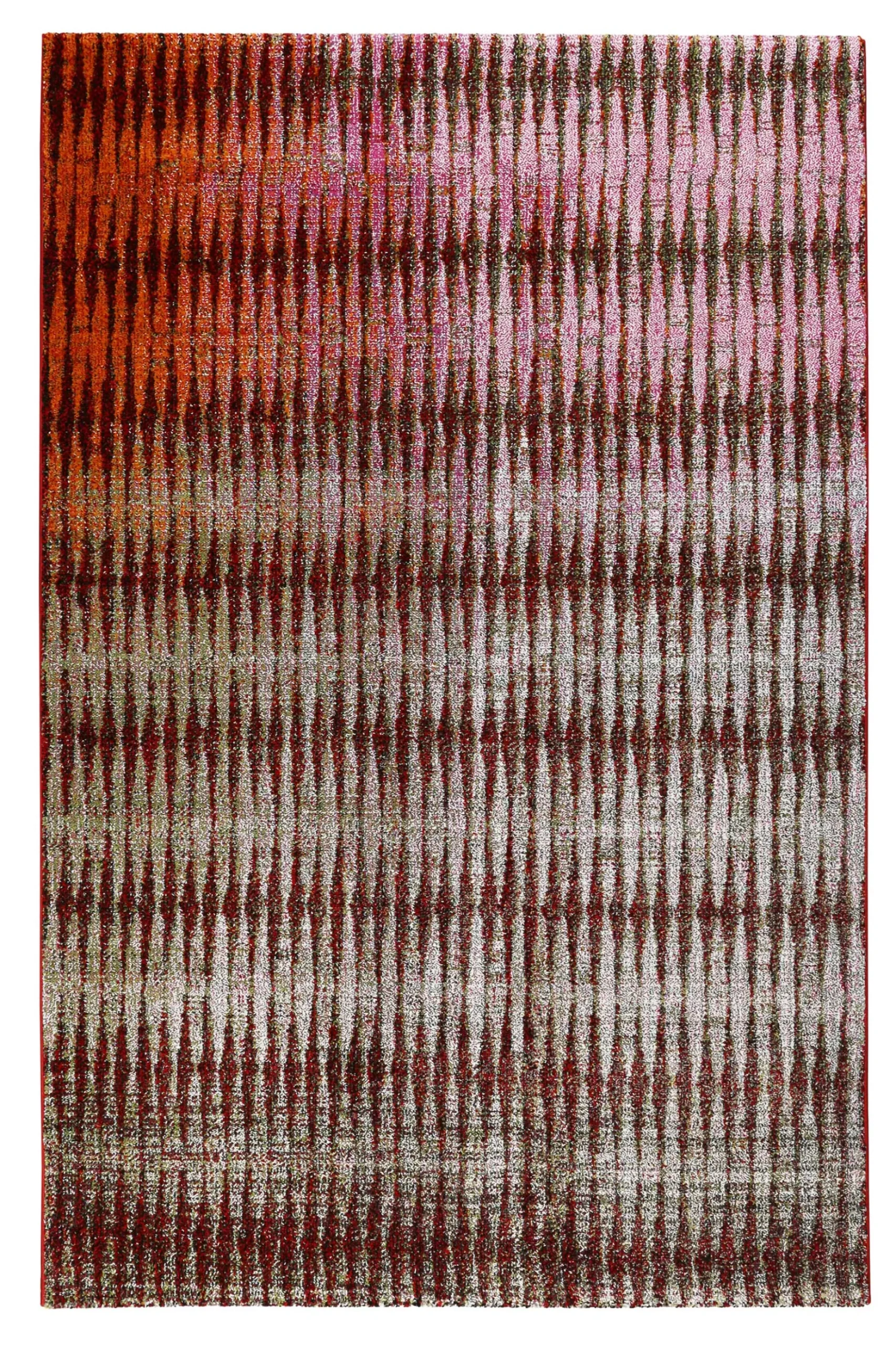 Esprit Teppich Grau Pink Orange Grün Kurzflor "OceanView"