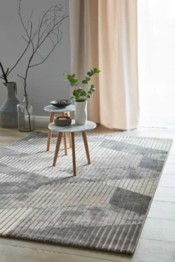 Esprit Teppich Grau Taupe Kurzflor 