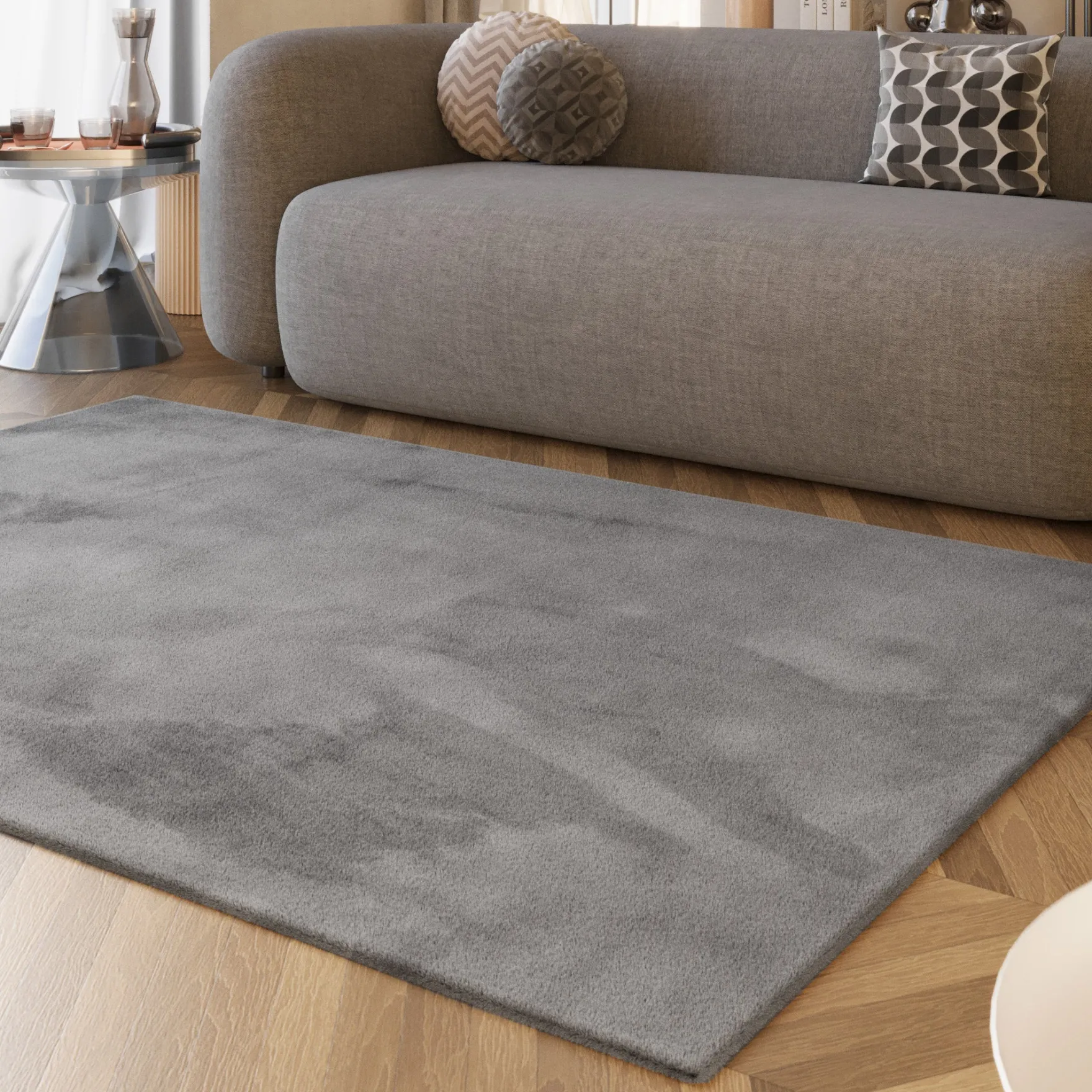 Esprit Teppich Grau und sehr flauschig Hochflor "Alice"