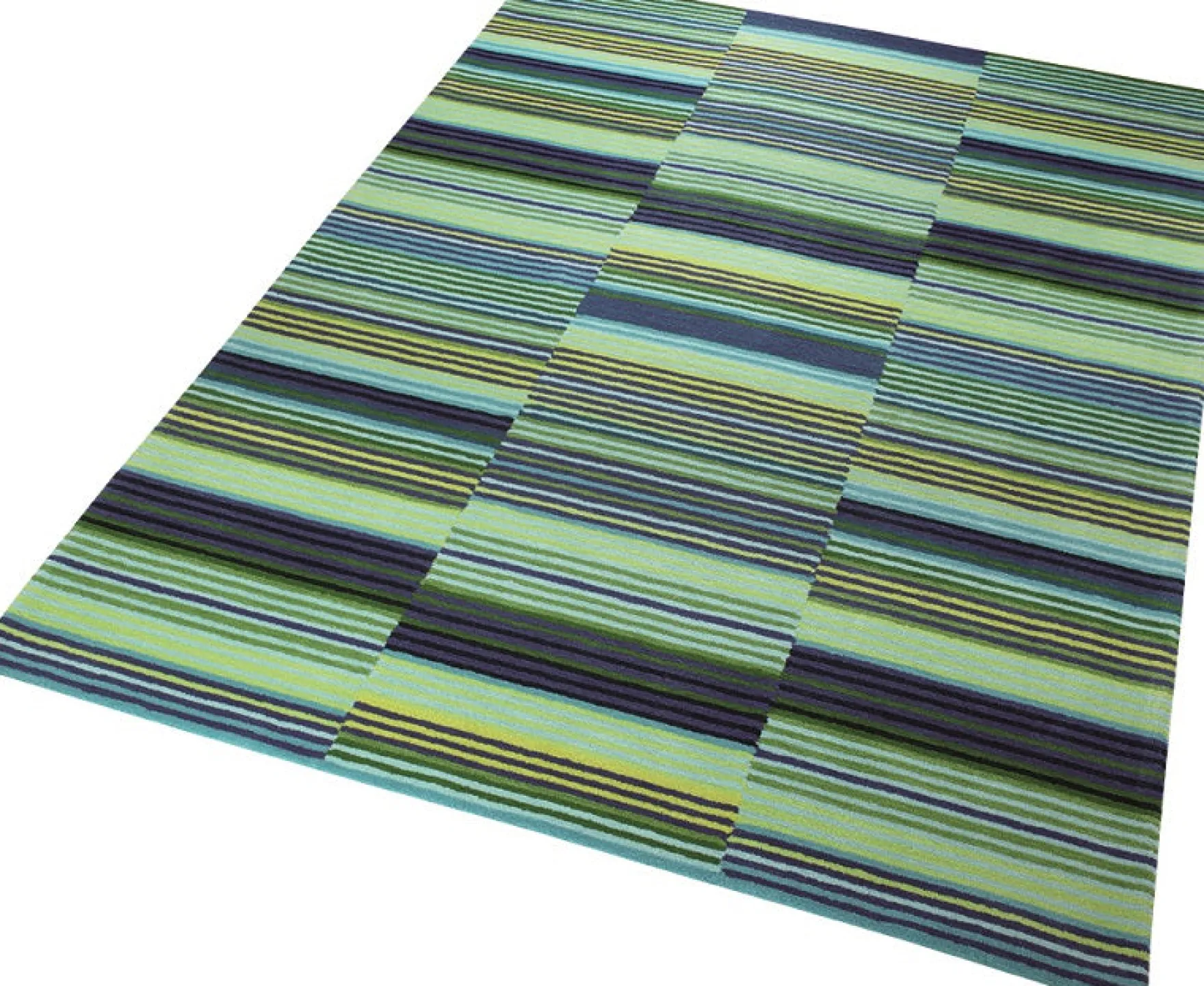 Esprit Teppich Grün Blau Kurzflor "Colorpop"