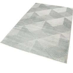 Esprit Teppich Grün Grau Kurzflor "Velvet Groove"