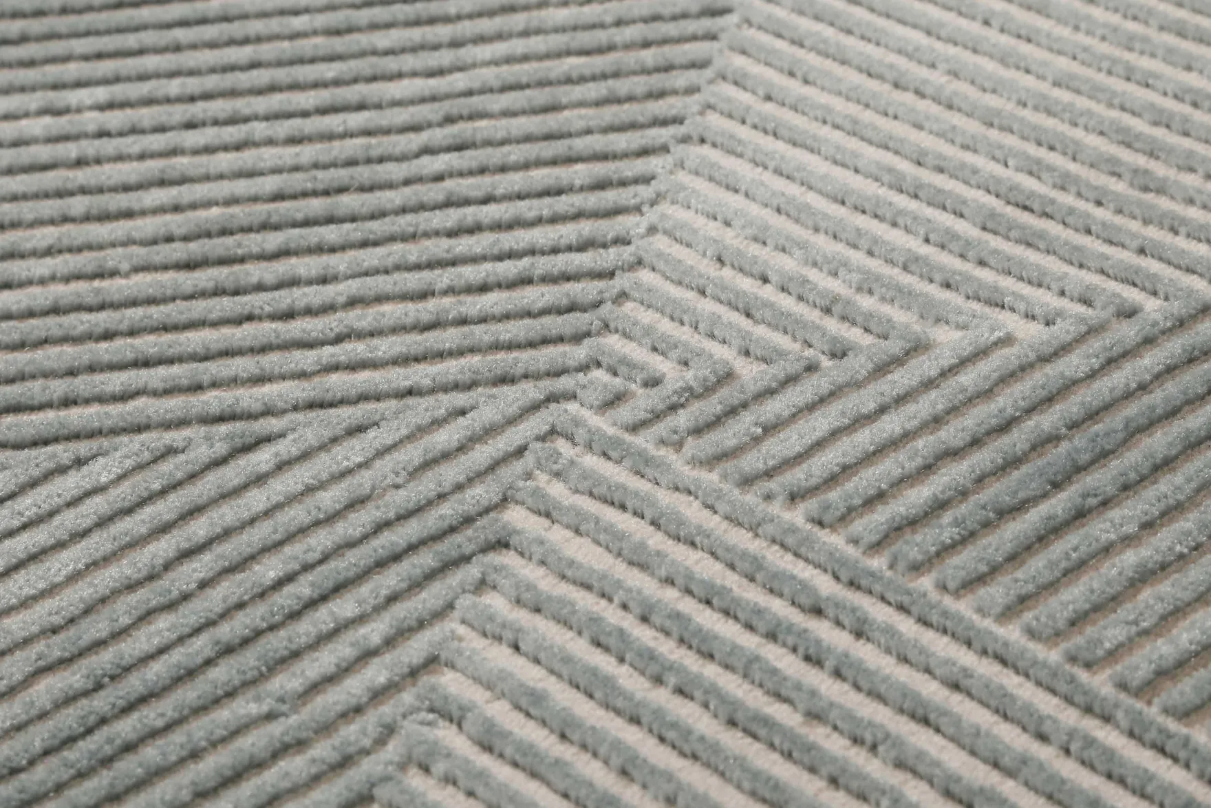 Esprit Teppich Grün Grau Kurzflor "Velvet Groove"