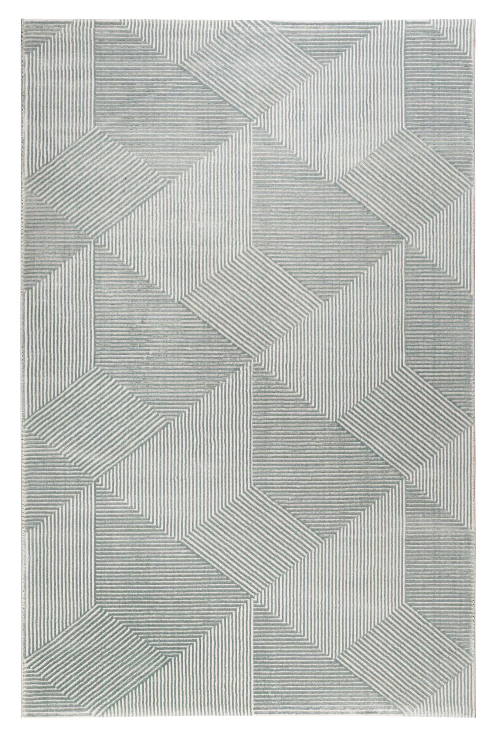 Esprit Teppich Grün Grau Kurzflor "Velvet Groove"