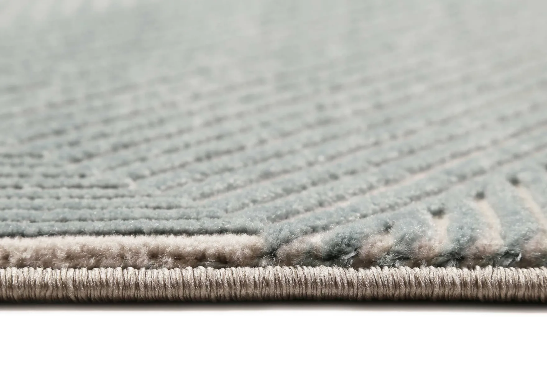 Esprit Teppich Grün Grau Kurzflor "Velvet Groove"