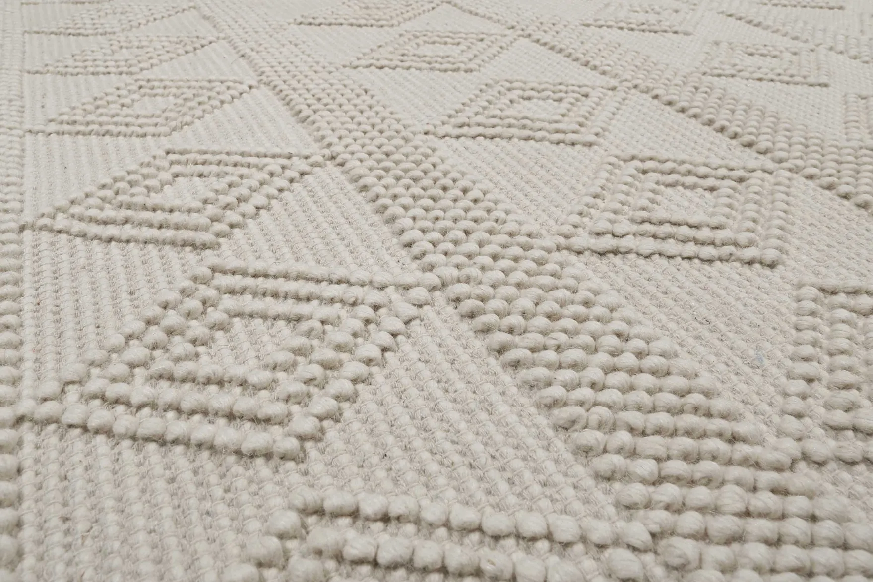 Esprit Teppich handgewebt Creme Weiß aus Wolle "Emmy"