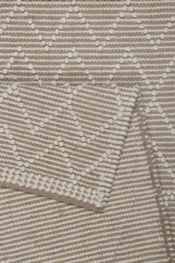Esprit Teppich handgewebt Weiß Beige aus Wolle "Ana"