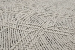 Esprit Teppich handgewebt Weiß Hellgrau aus Wolle "Ivy"