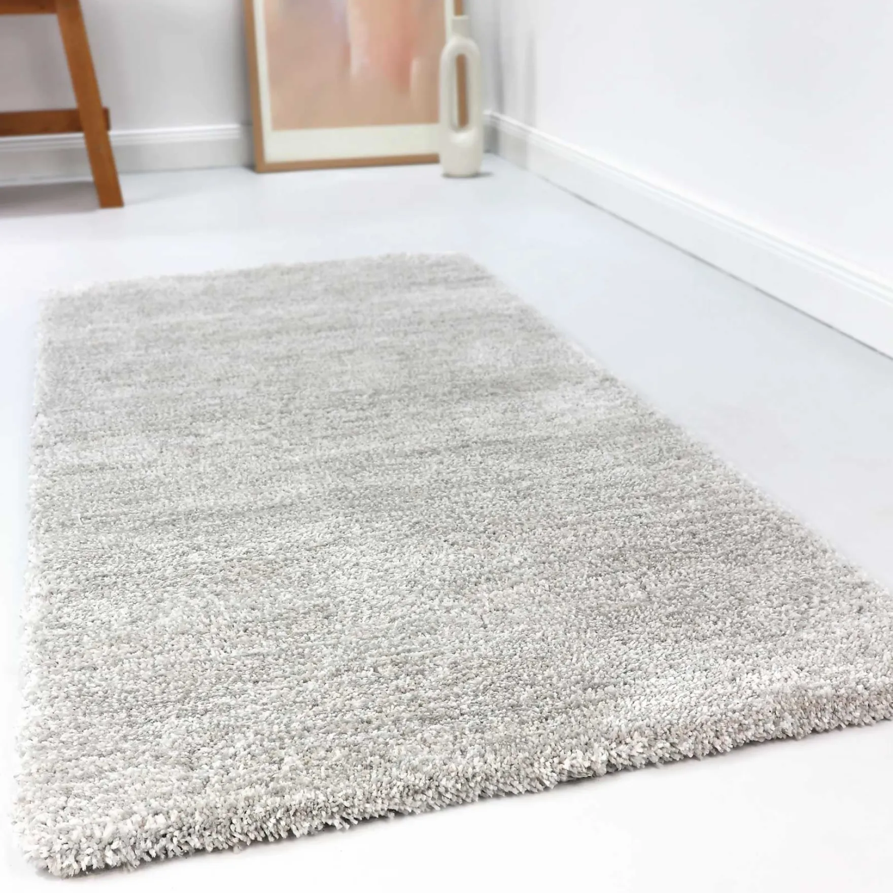 Esprit Teppich Hellgrau Creme meliert Hochflor "Relaxx"