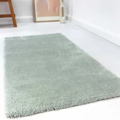 Esprit Teppich Hellgrau Grün Hochflor