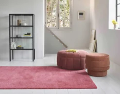 Esprit Teppich Hibiskus Rot Kurzflor 