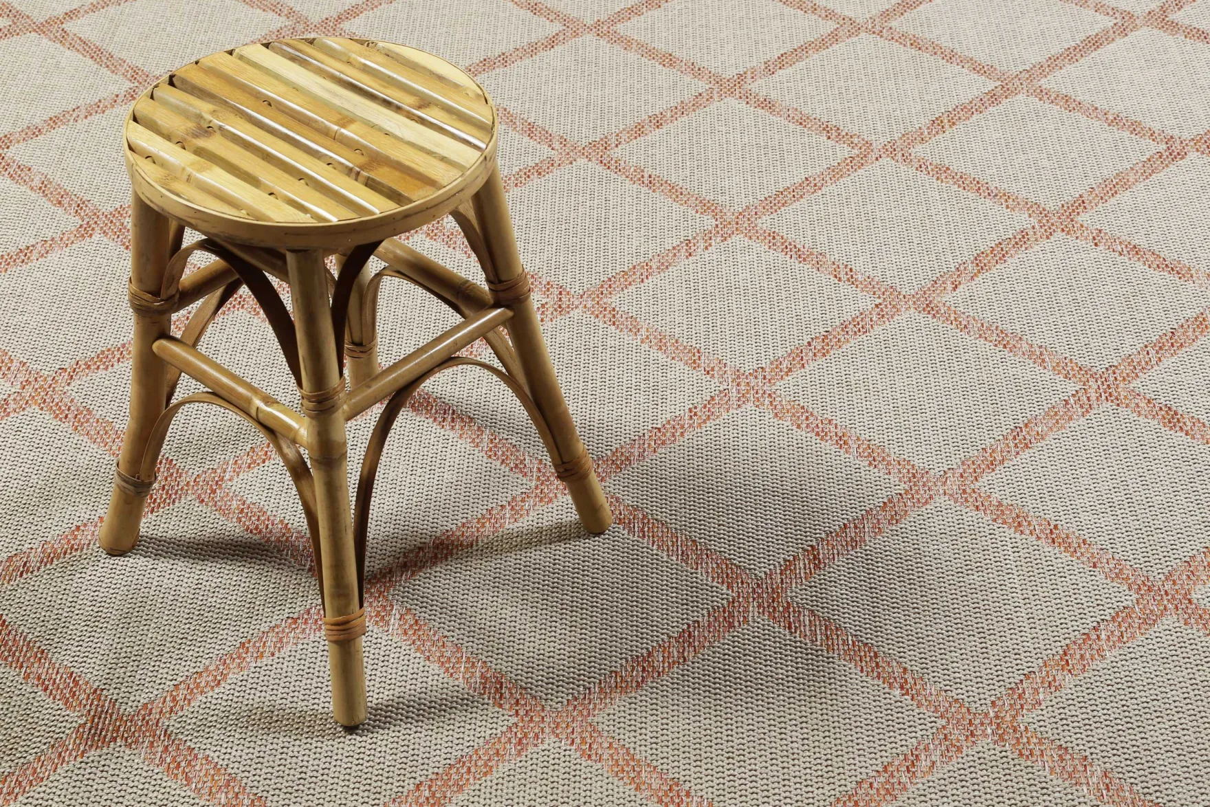Esprit Teppich In & Outdoor Beige Orange Rot "Rhomb"