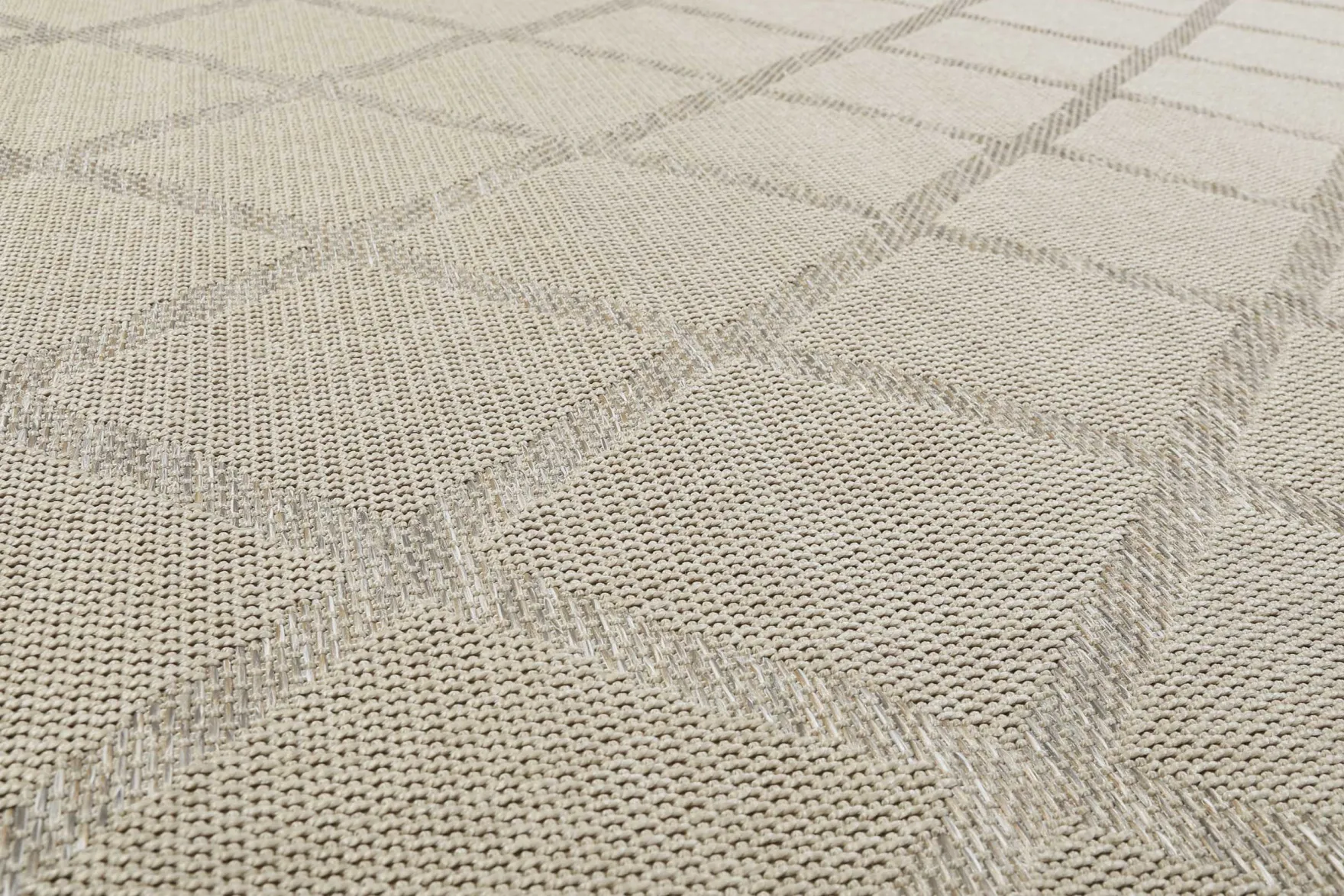 Esprit Teppich In & Outdoor Beige Grau "Rhomb"