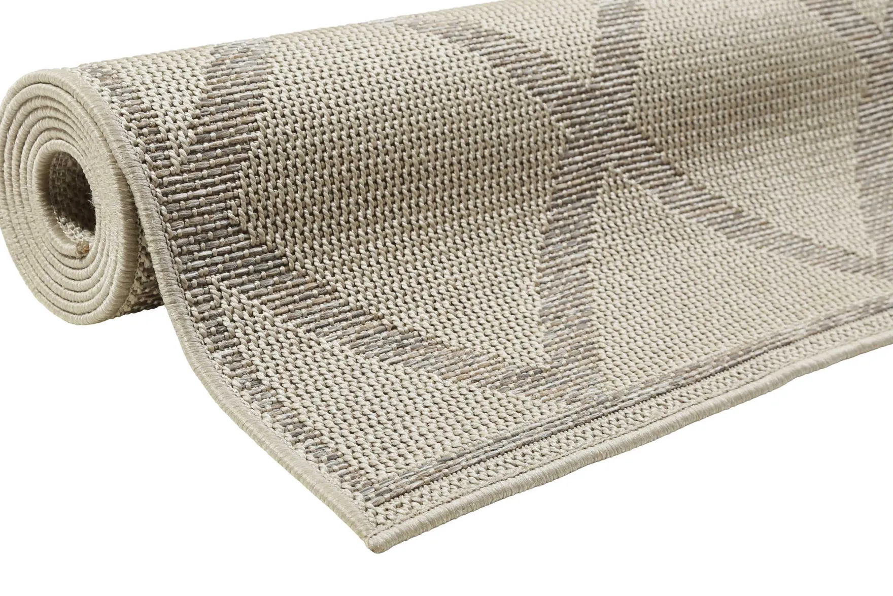Esprit Teppich In & Outdoor Beige Grau "Rhomb"