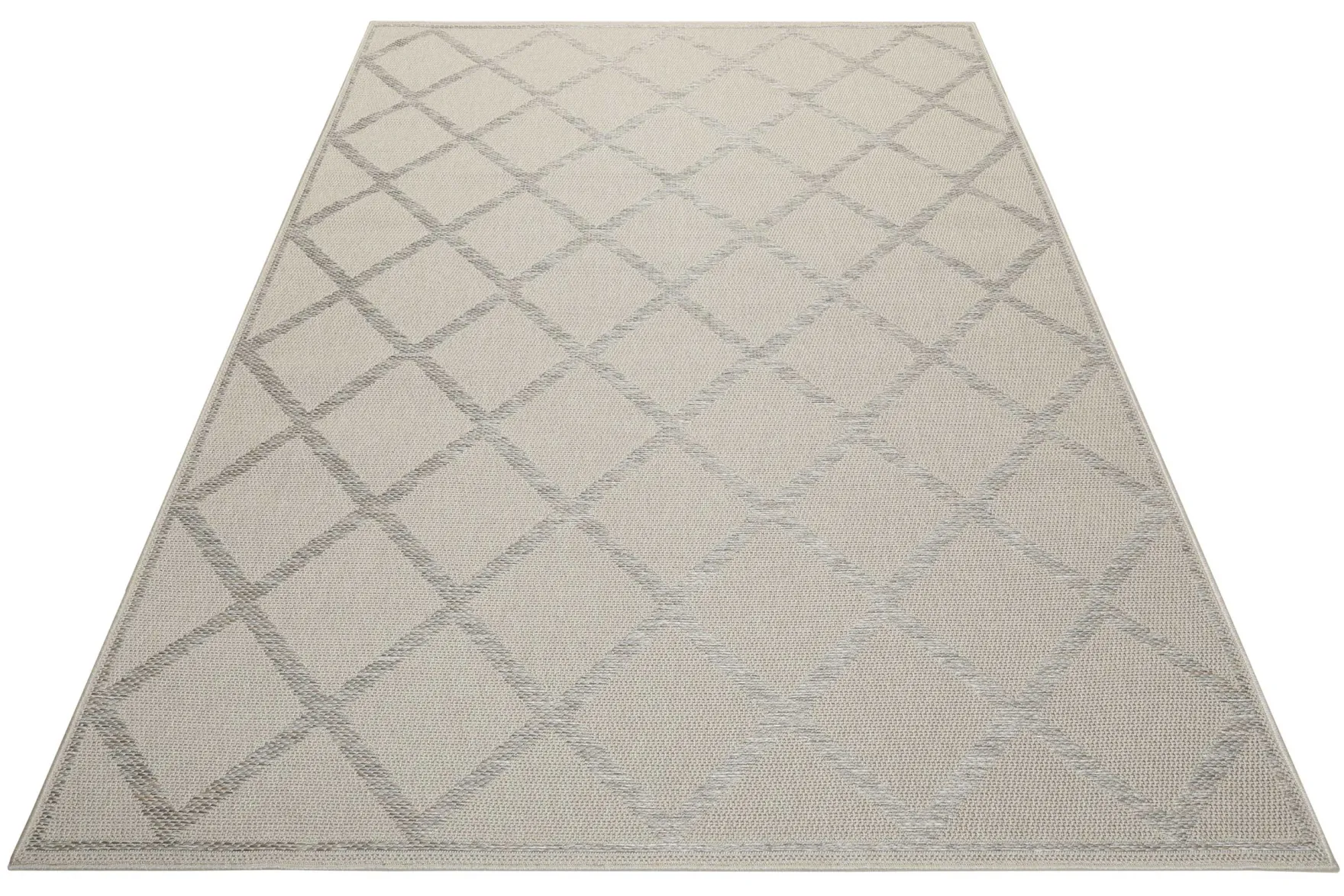 Esprit Teppich In & Outdoor Beige Grau "Rhomb"